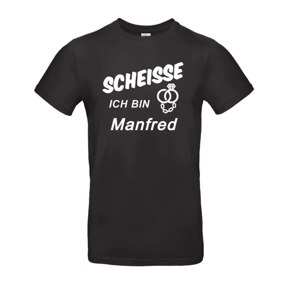 Poltershirt "Scheisse, ich bin..", schwarz
