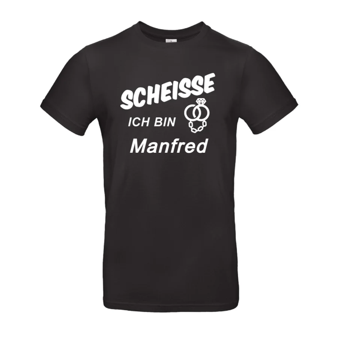 Poltershirt "Scheisse, ich bin..", schwarz