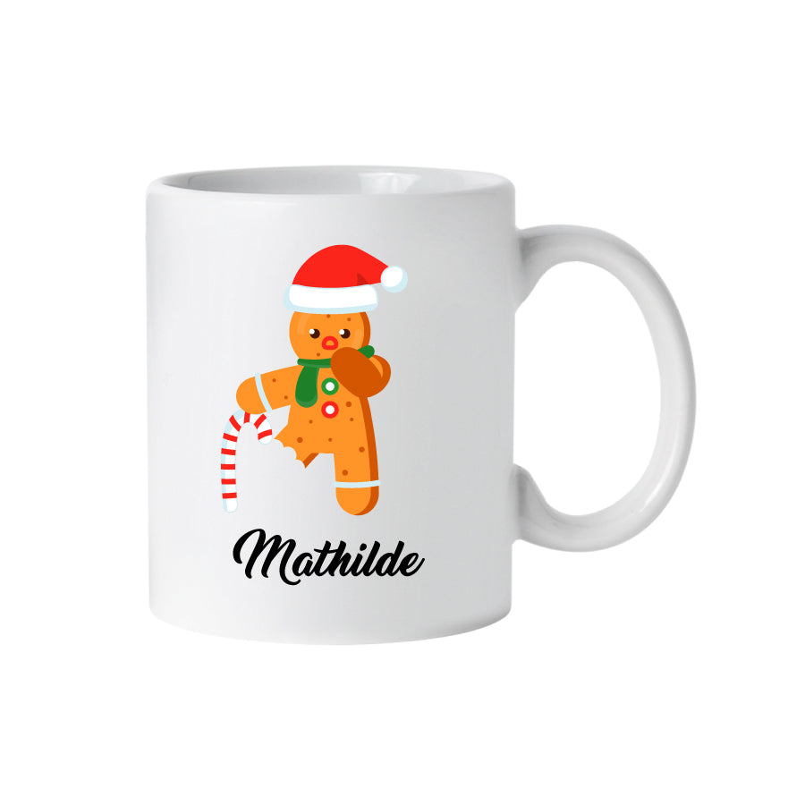 Tasse kleine Naschkatze mit Namen und Lebkuchenmännchen