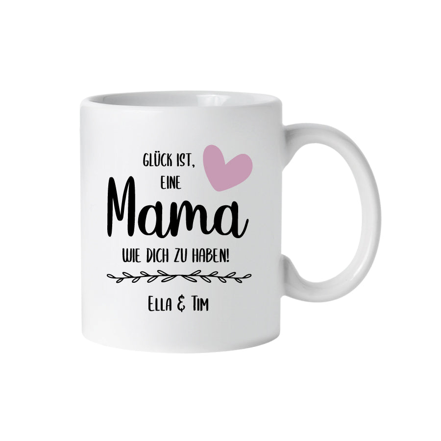 Tasse Glück, eine Mama wie dich zu haben