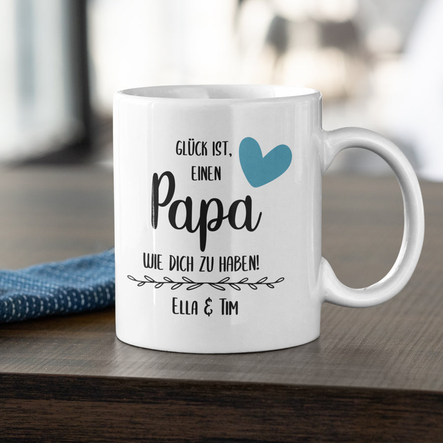 Tasse Glück, einen Papa wie dich zu haben