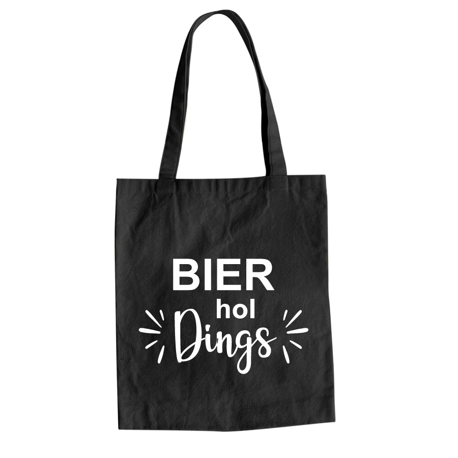Baumwolltasche BIER hol Dings, personalisierbar