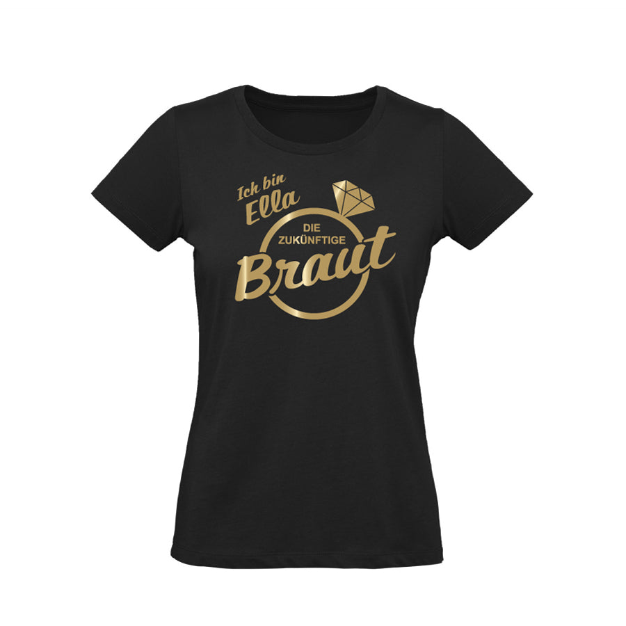 Poltershirt "zukünftige Braut", gold