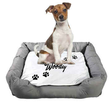 Tierbett Pfoten personalisiert
